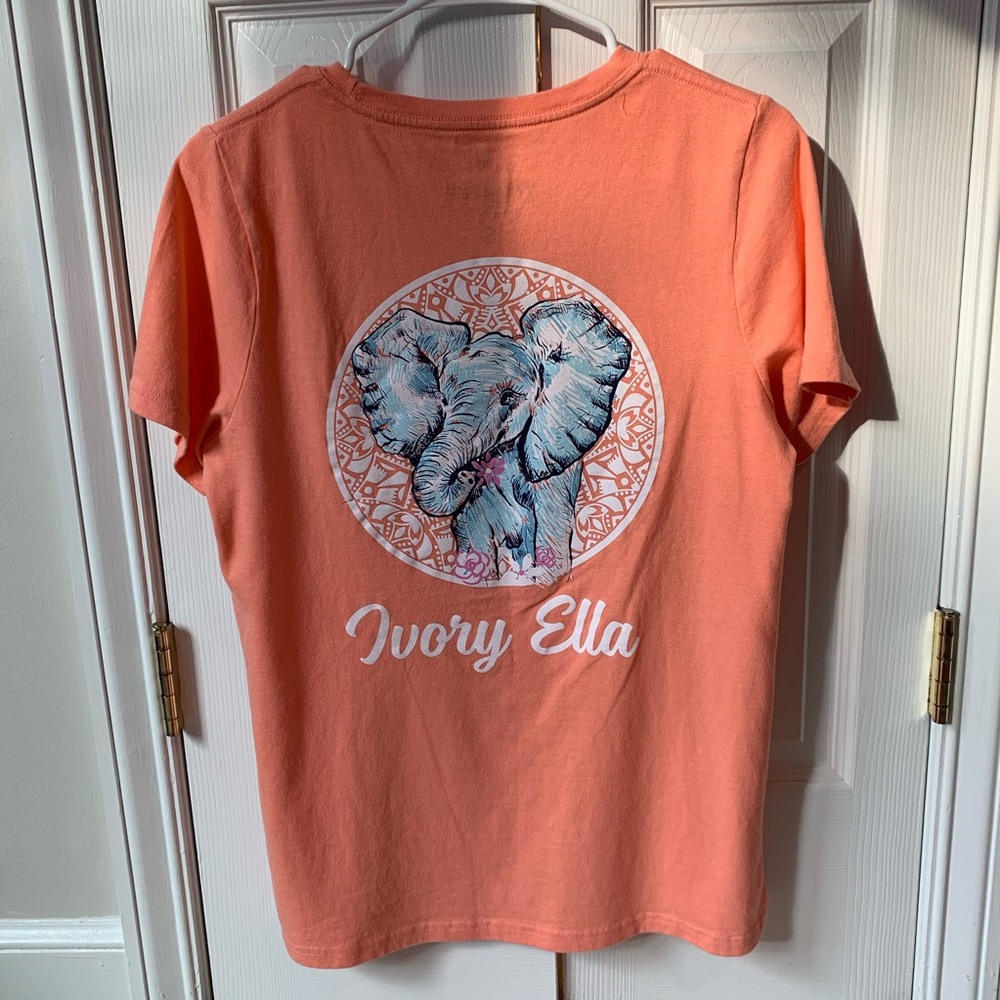 Ivory Ella Coral/Peach Tshirt S